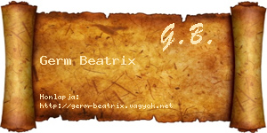 Germ Beatrix névjegykártya